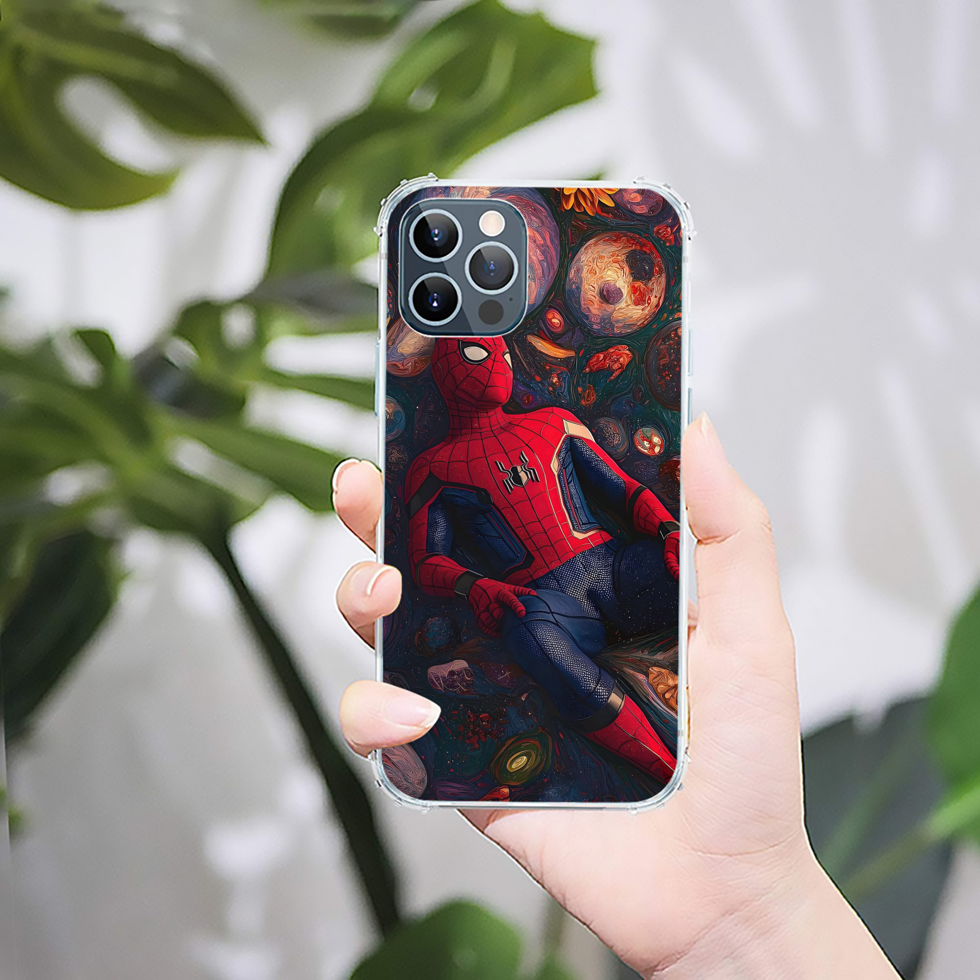 （画像用） Spider Man スパイダーマン 【iPhone 12シリーズ対応】透明スマホケース（クリアソフトケース）
